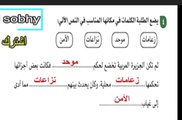 لم تكن شبة الجزيرة العربية تخضع لحكم موحد